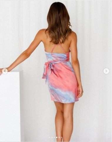 Pankh Naish Tie-dye Strappy Dress