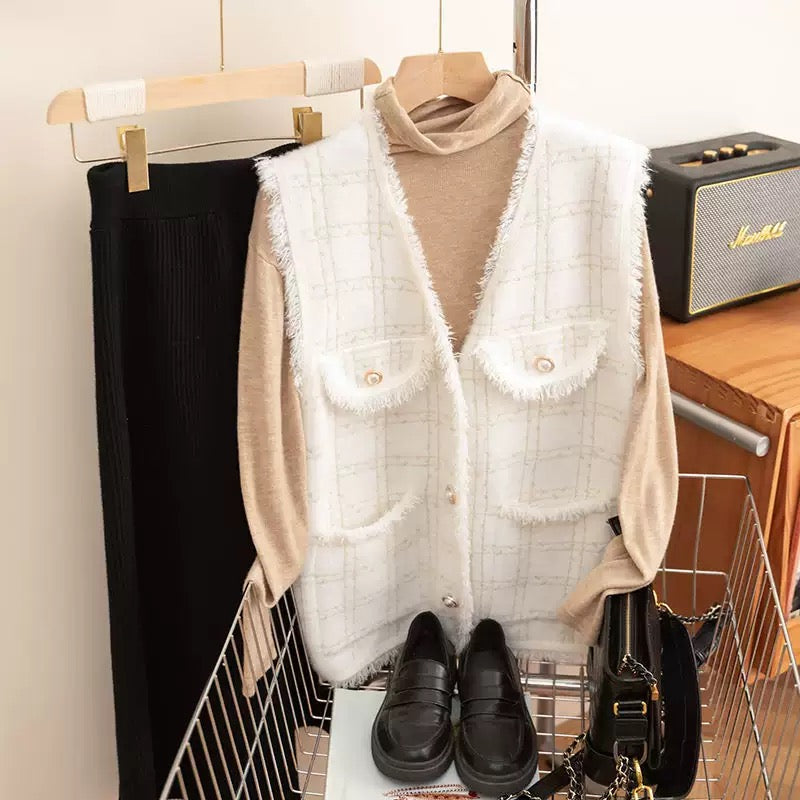 Pankh Gikki Soft Wool Cardigan Waist Coat
