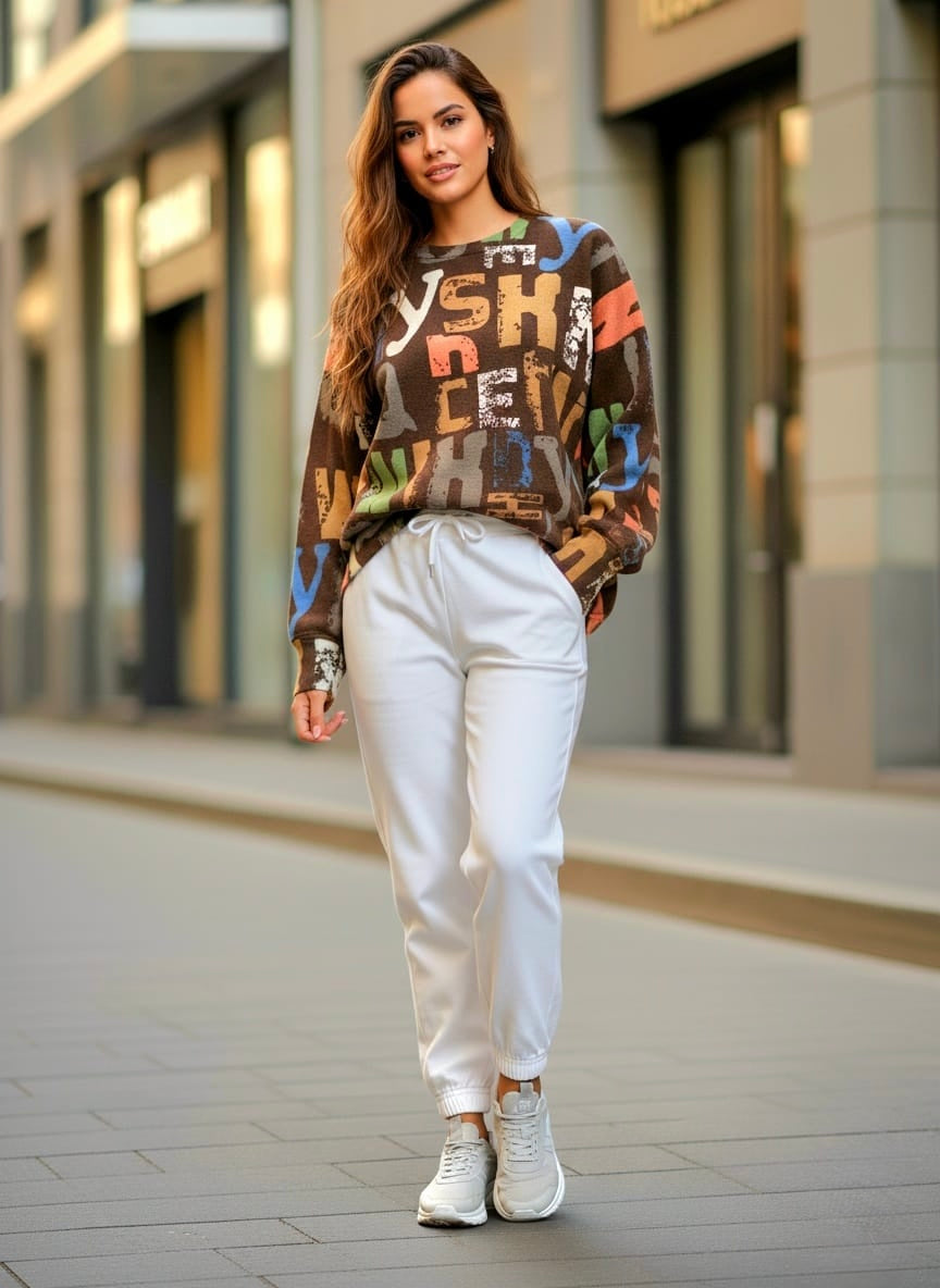 Pankh Dash Soft Woolen Fleeced Sweater Top