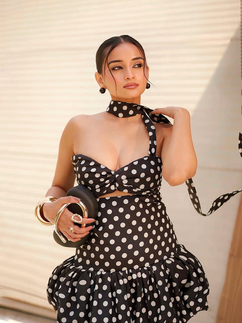 Pankh Igchi Polka Dot Sexy Mini Dress