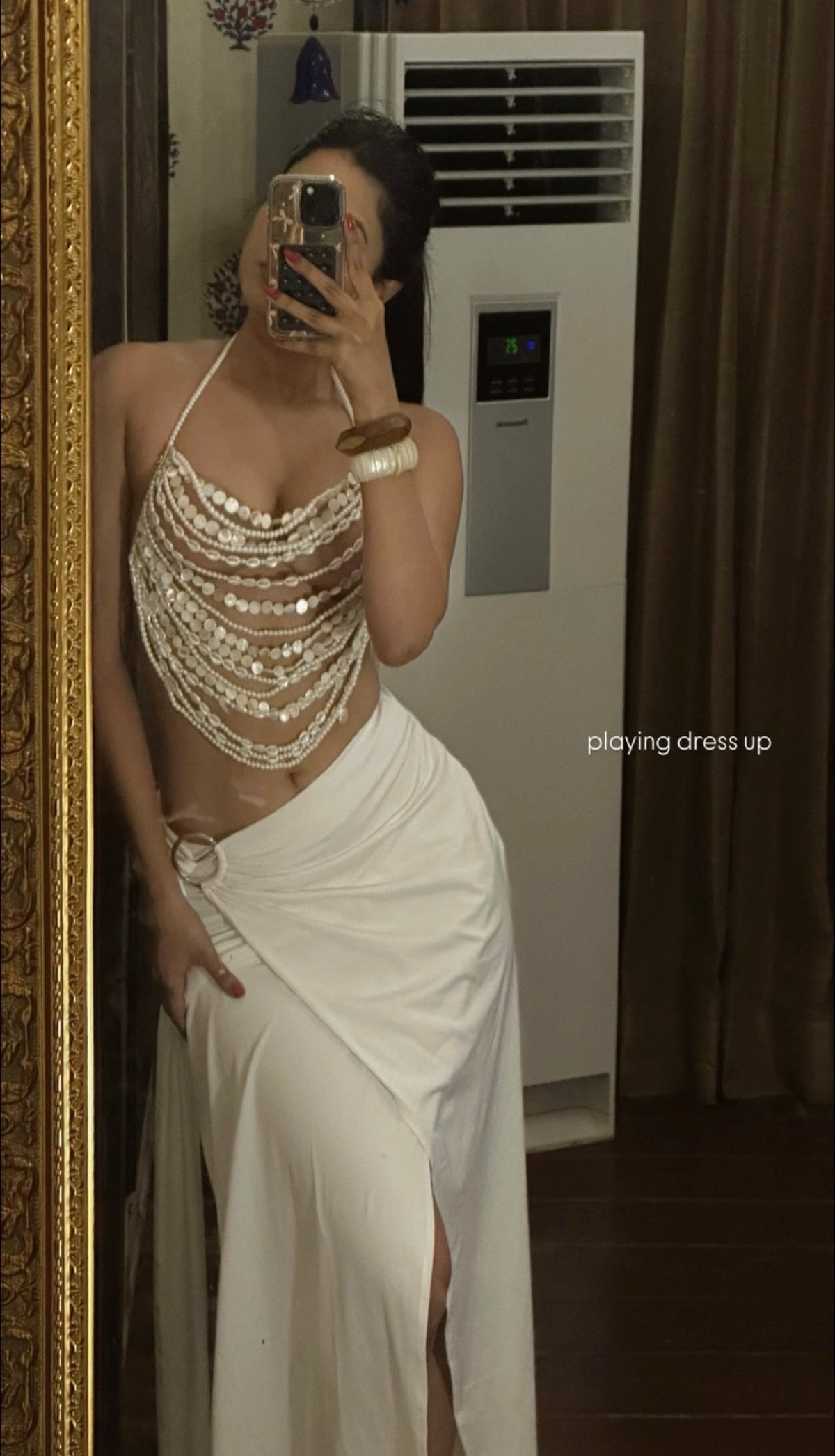 Pankh Cale Shell Stone Beaded Bralette Top Accessories