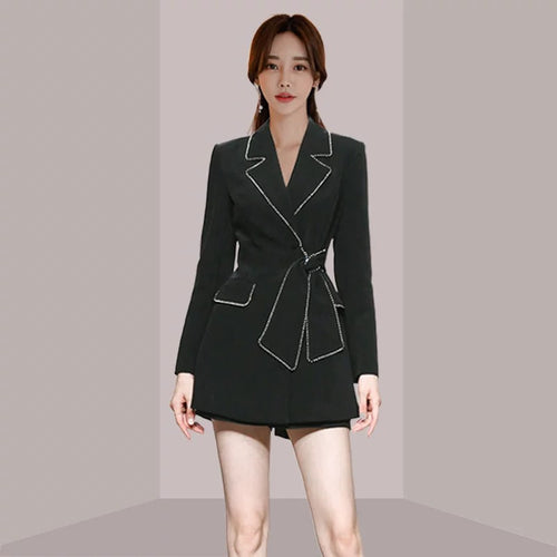 Pankh Austin Stone Studded Formal Blazer Party Wear Dress