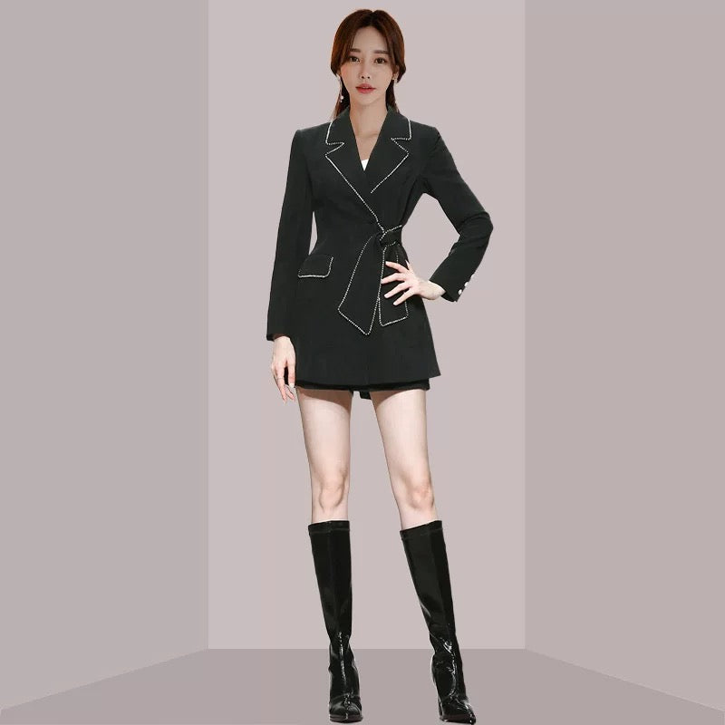 Pankh Austin Stone Studded Formal Blazer Party Wear Dress