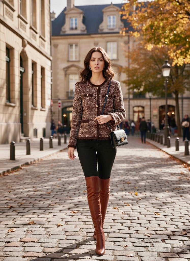 Pankh Depomy Tweed Formal Blazer