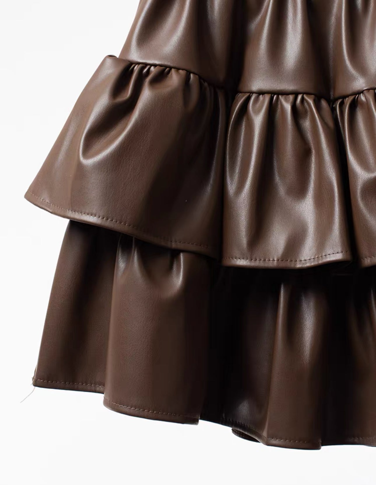 Pankh Regie Leather Mini Skort