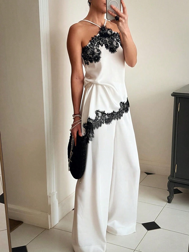 Roche Lace & Satin Elegant Coord Set