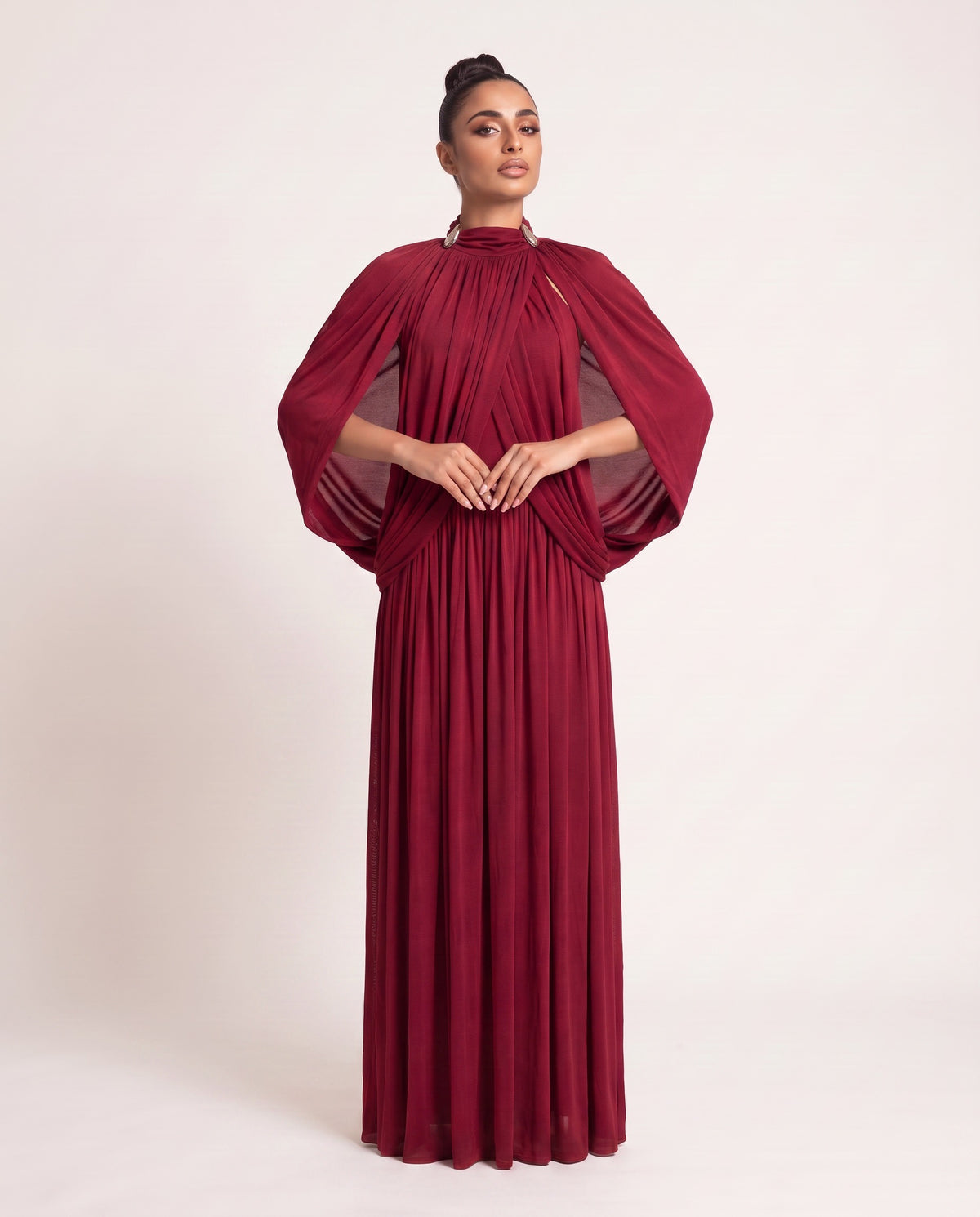 Stenoir Cape Style Maxi Dress