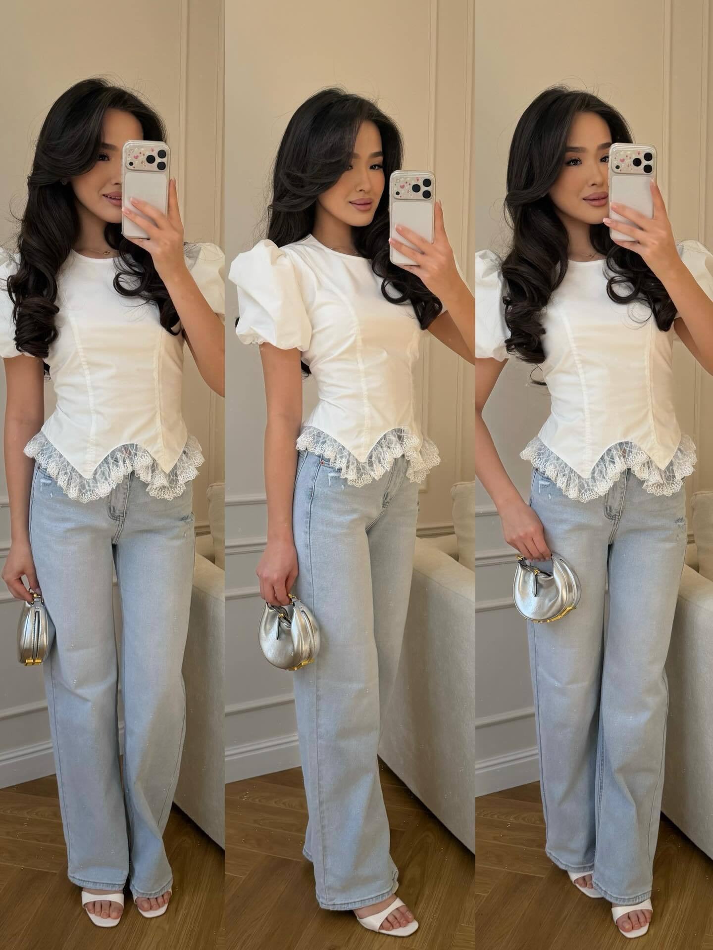 Pankh Kitty Peplum Lace Top