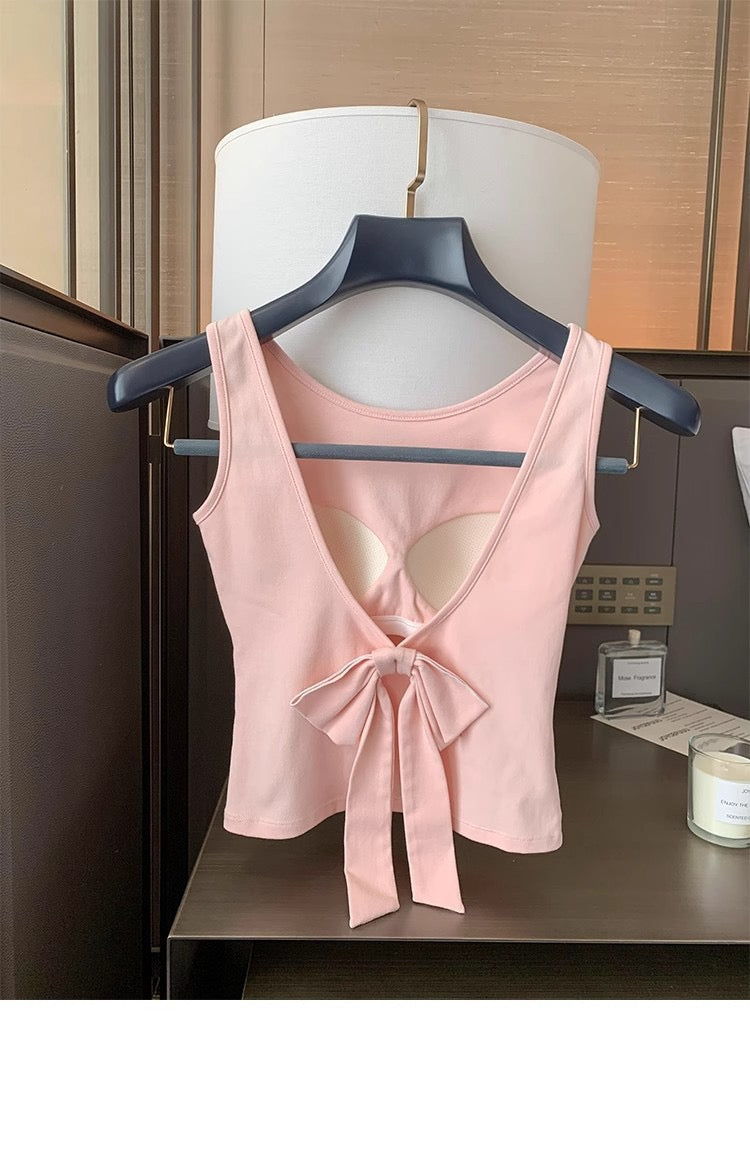 Pankh Ligia Back Bow In Built Bra Padded Tank Top