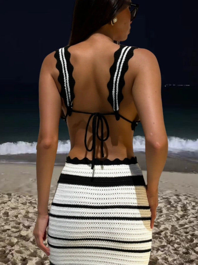 Pankh Zerra Crochet Beach /Resort Wear Coord Set