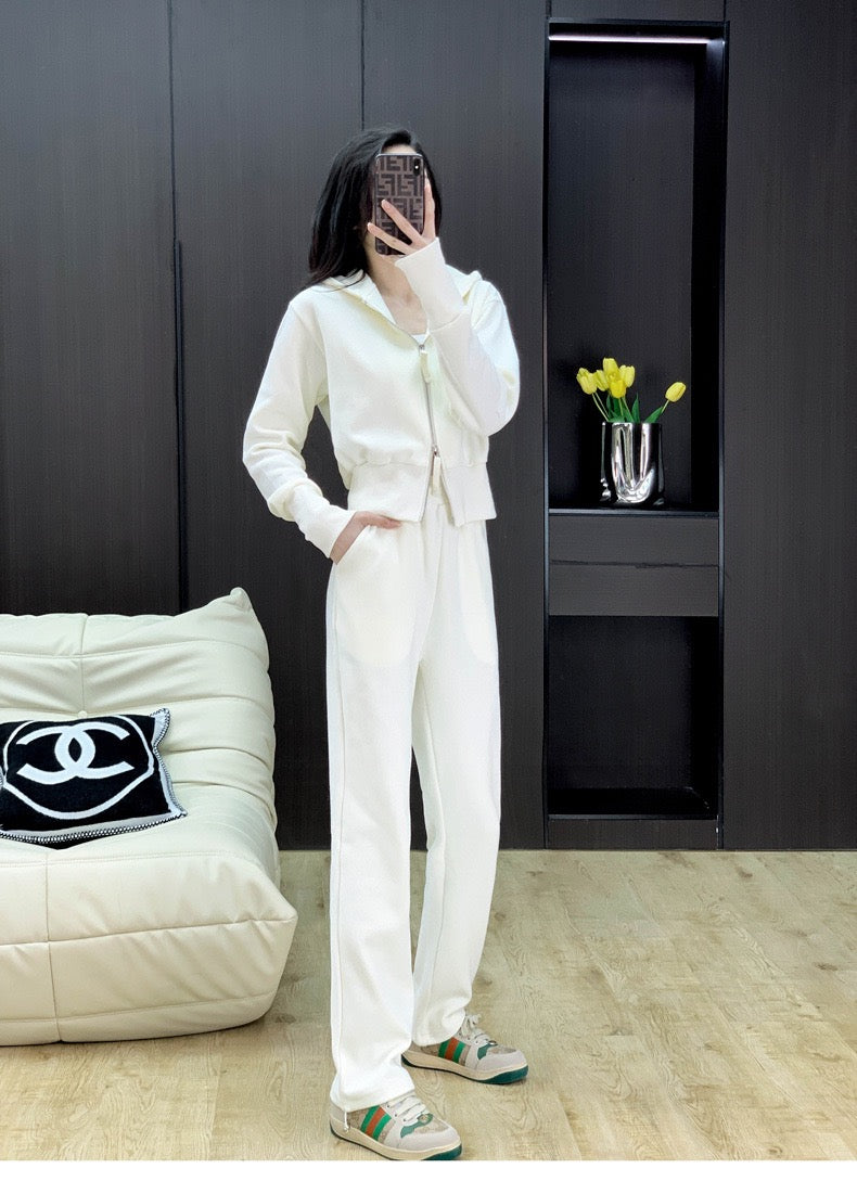 Pankh Peony Zipper Jacket and pant autumn/winter travel lounge Coord set