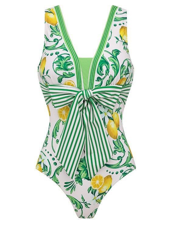 Pankh  Berry Monokini Bodysuit And Skirt Set