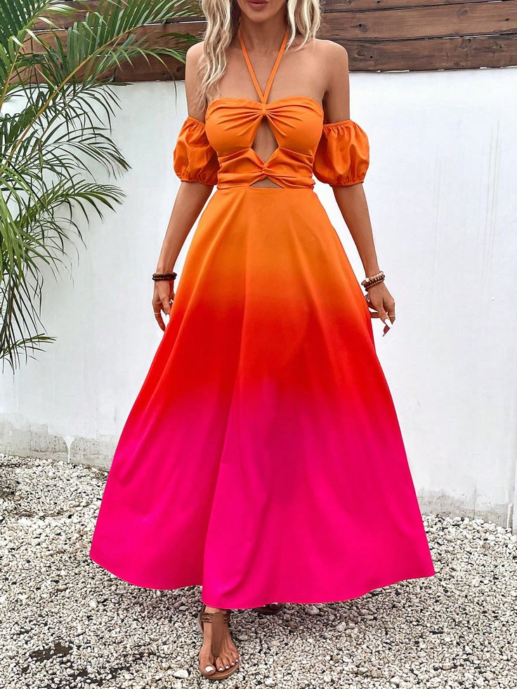 Pankh Kyoko Ombre Shade Maxi Dress