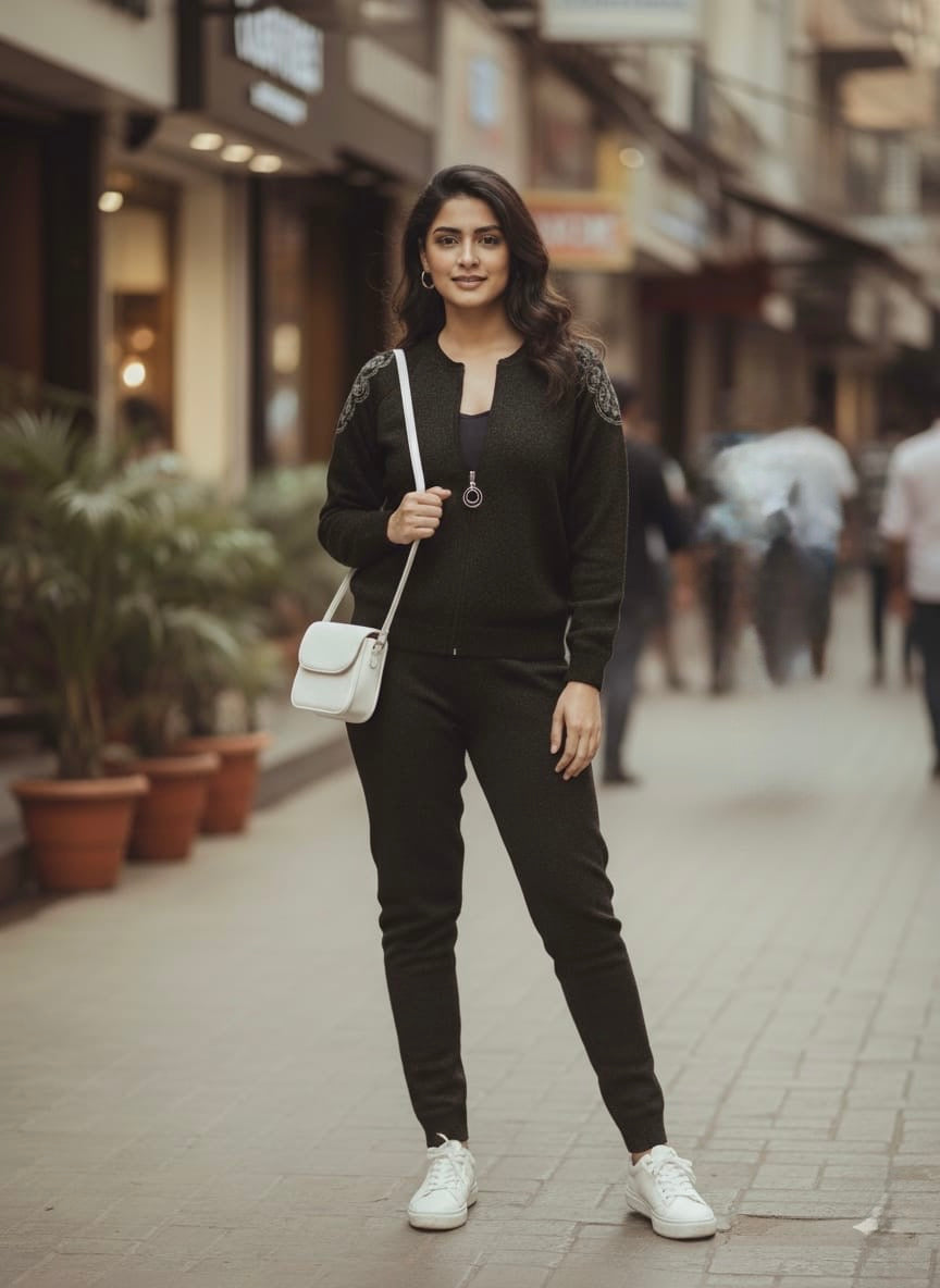 Pankh Belz Winter Zipper Jacket and Pants Coord