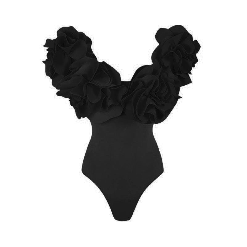 Pankh Bleza 3D Printed Floral SwimSuit Bodysuit Top