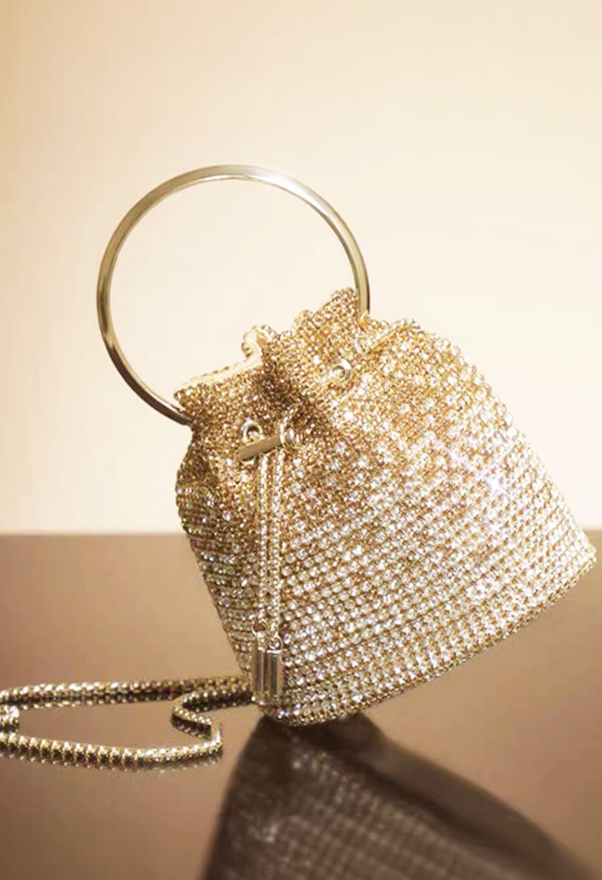 Pankh Diamond Bucket Rhinestones Bag