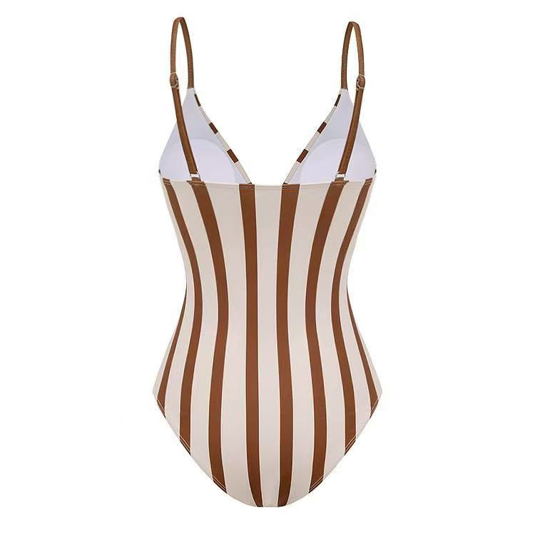 Pankh Hokin Contrast Monokini and Sarong Set