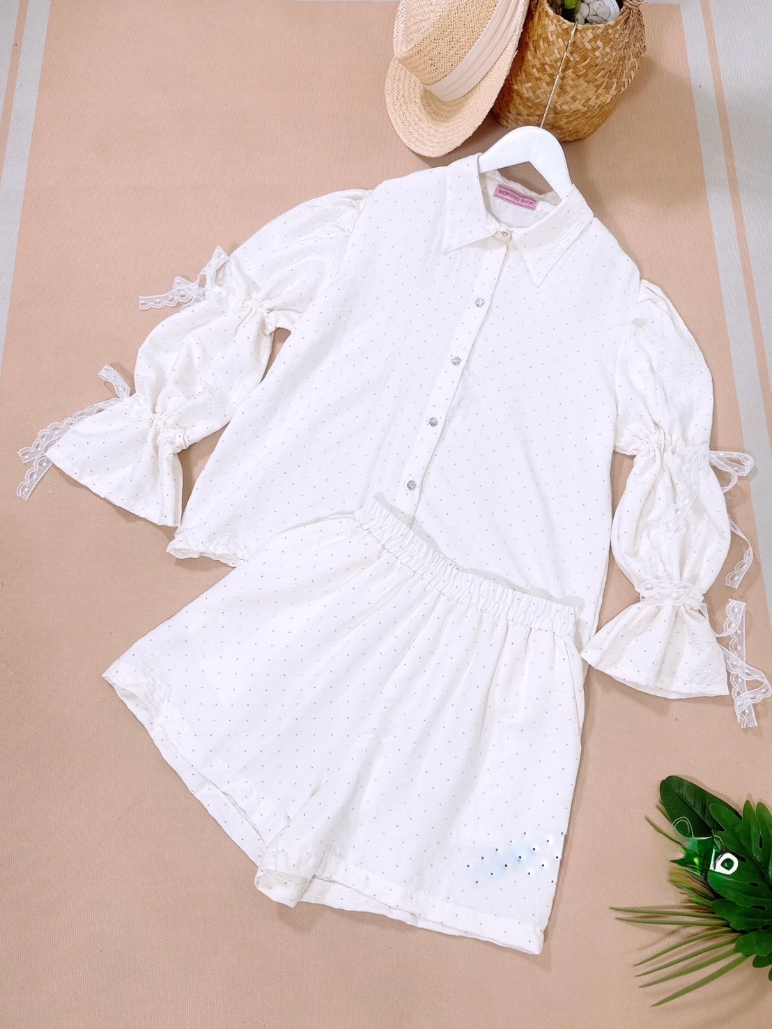 Pankh Marina Stone Embellished Shirt And Short Set