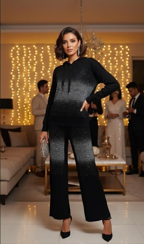 Pankh Akiro Stone Embellished Woolen Coord Set