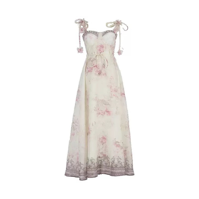 Pankh Zimaar 3D Floral Strap Elegant Maxi Dress