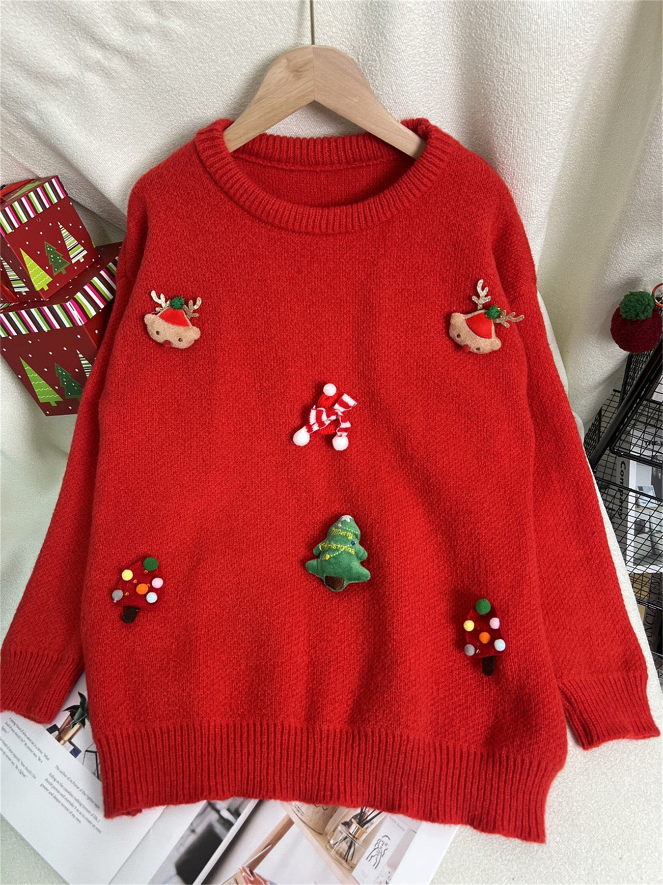 Pankh Kimch Holiday Christmas Cute Sweater