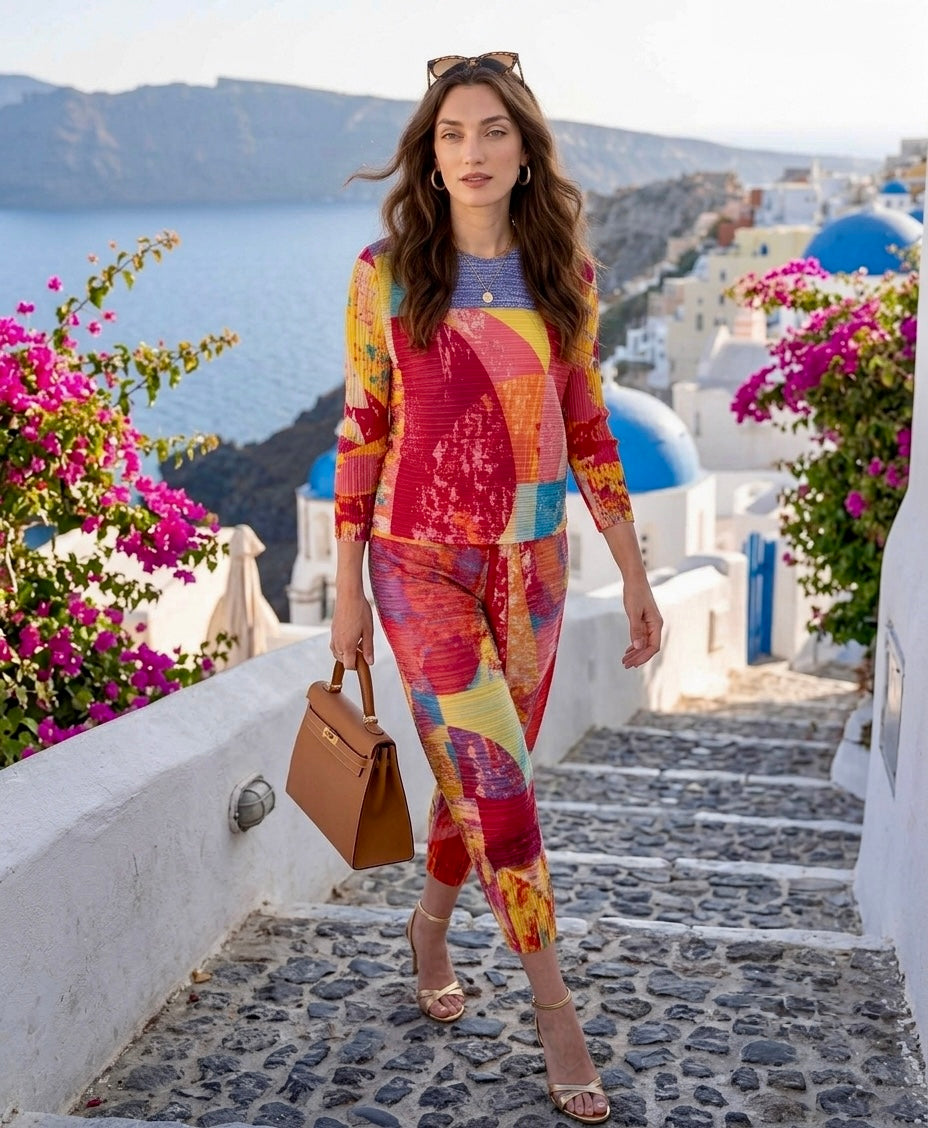 Pankh Ashley Pin tuck pleated summer Coord