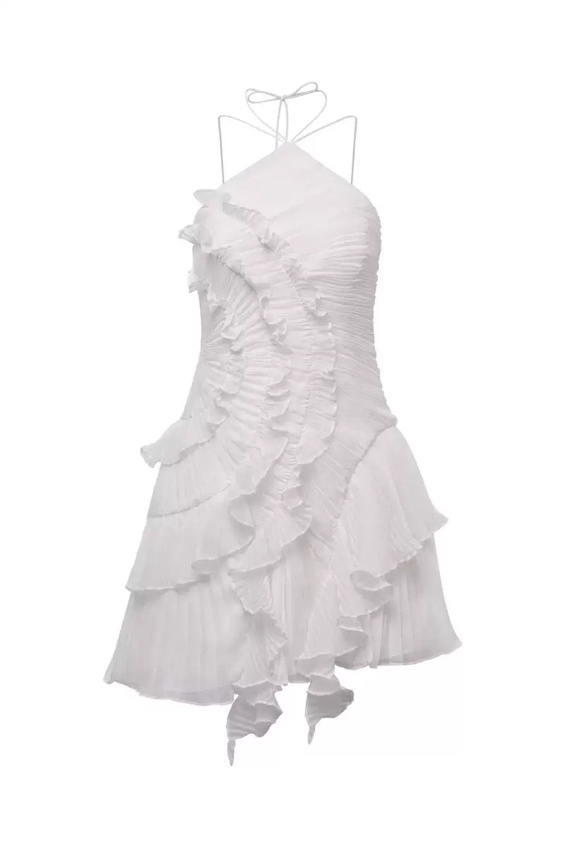 Haxy Pleated Short Dress