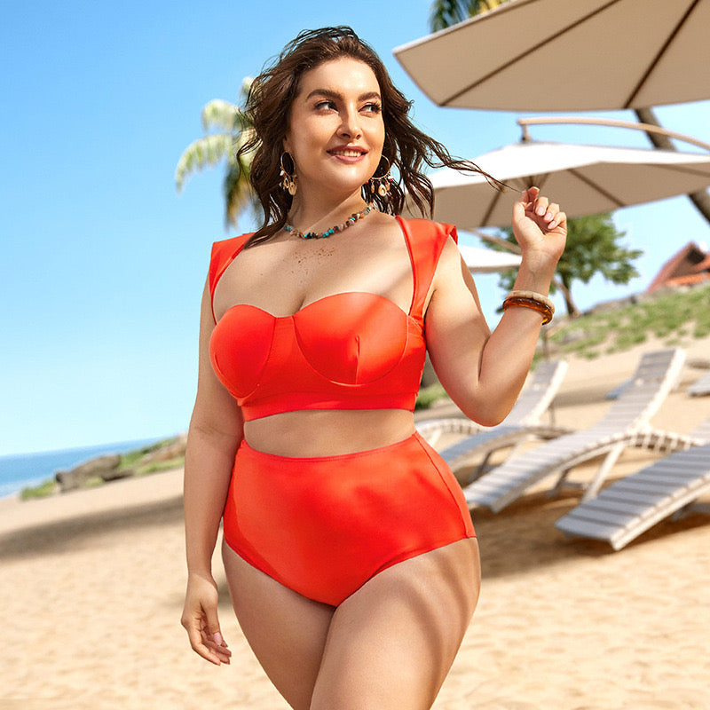 Pankh Zeyphar Plus Size Padded Bikini,Skirt and underpant Swimset