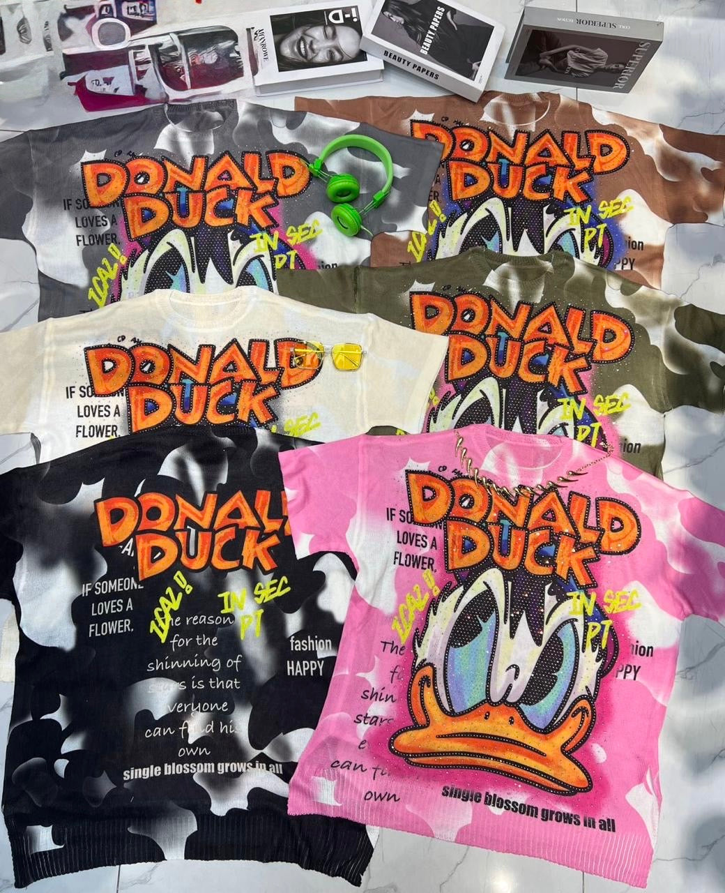 Pankh Donald Graphic Printed Stone Oversized T-shirts.