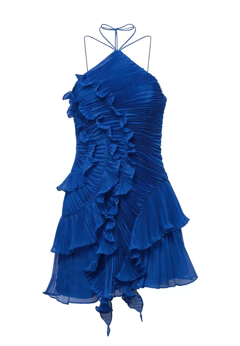 Haxy Pleated Short Dress