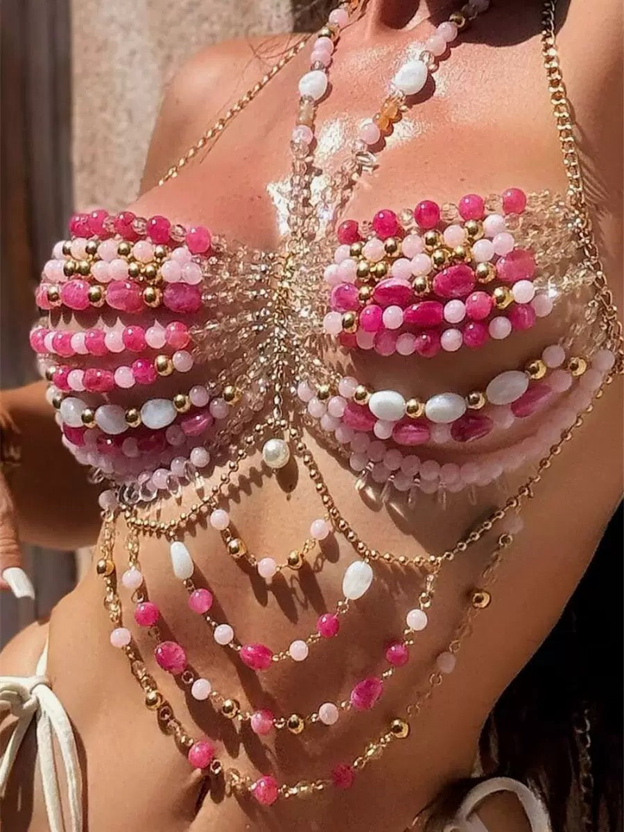Pankh kay Stone Beaded Bralette Top Accessories