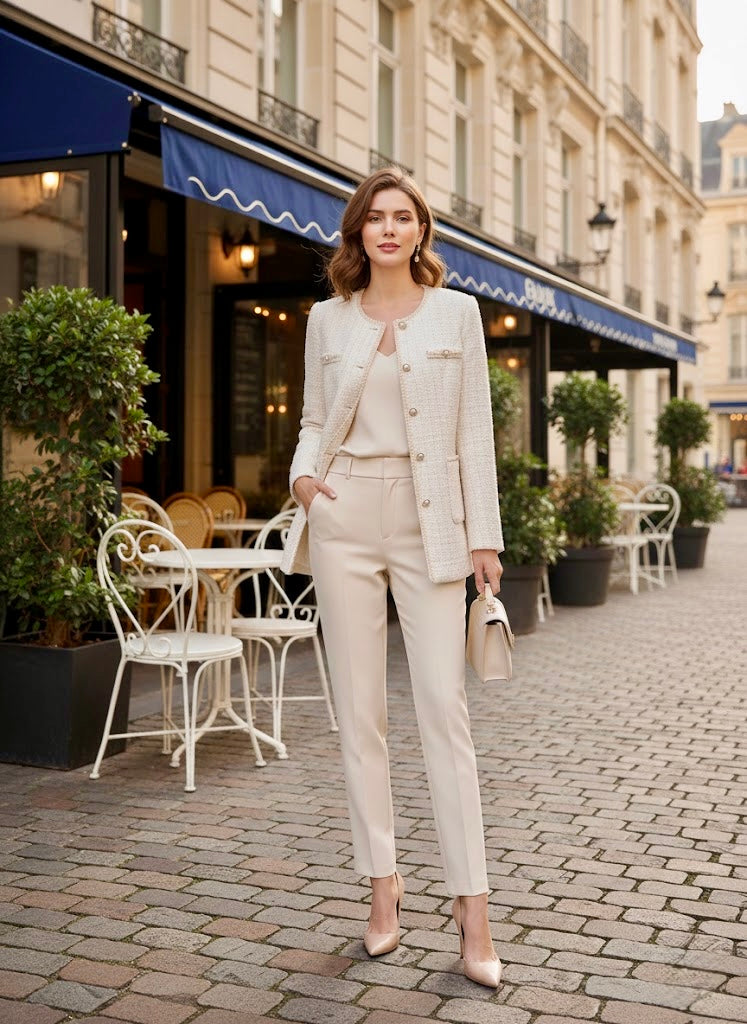 Pankh Ivara Tweed Formal Blazer