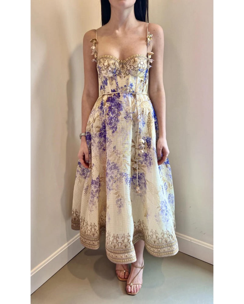 Pankh Zimaar 3D Floral Strap Elegant Maxi Dress
