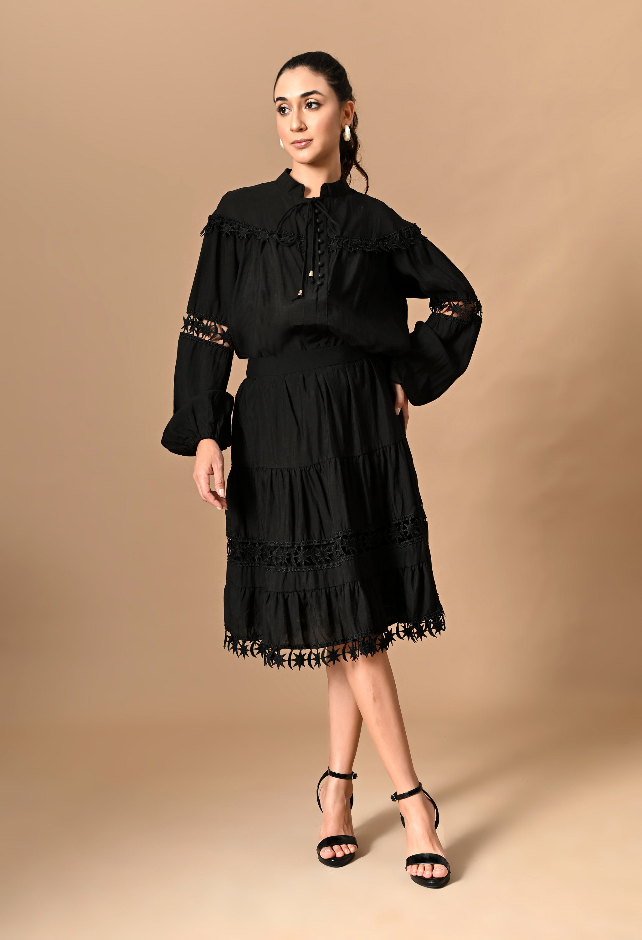 Pankh Stark Oversized Designer Blouse And Skirt Set