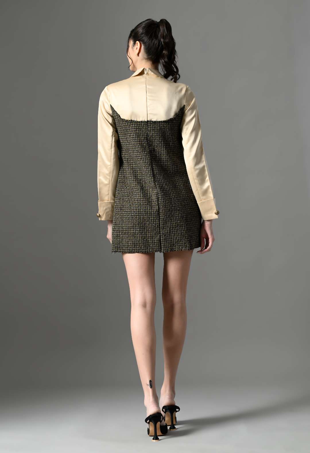 Pankh Shasha Tweed Formal Party Dress