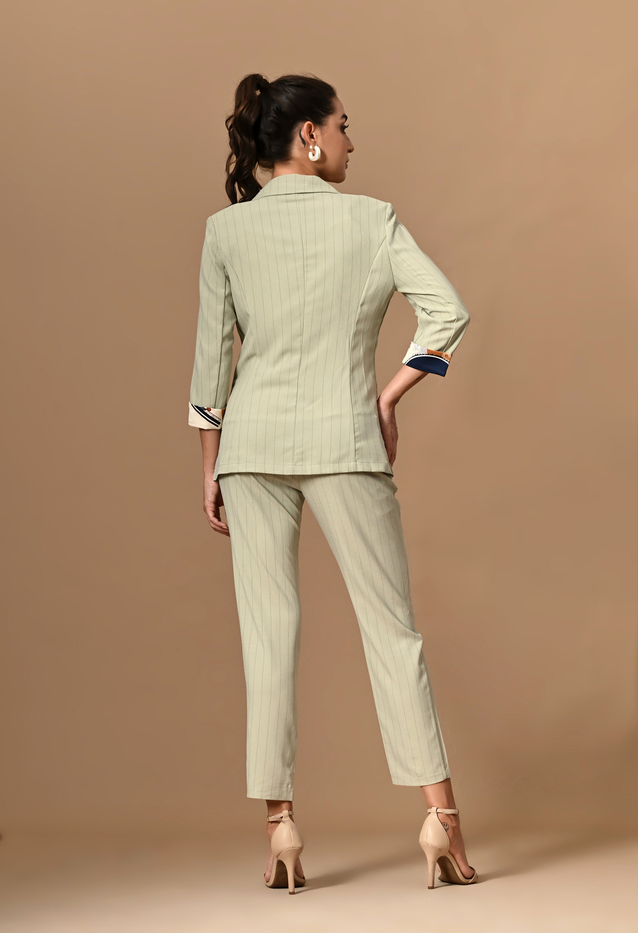 Pankh Klara Striped Blazer & Pant Set