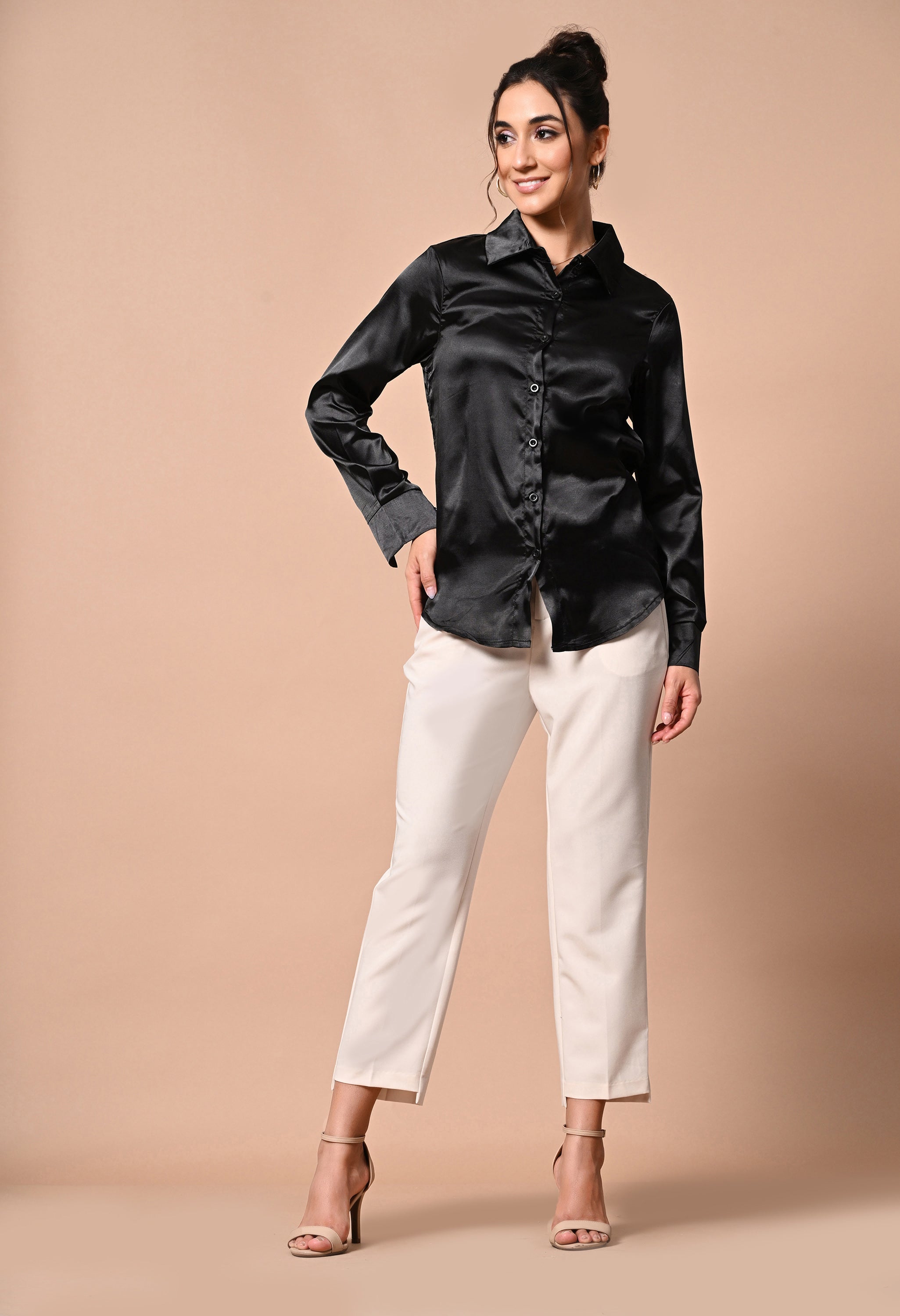 Pankh Lark Satin Party Wear Shirt