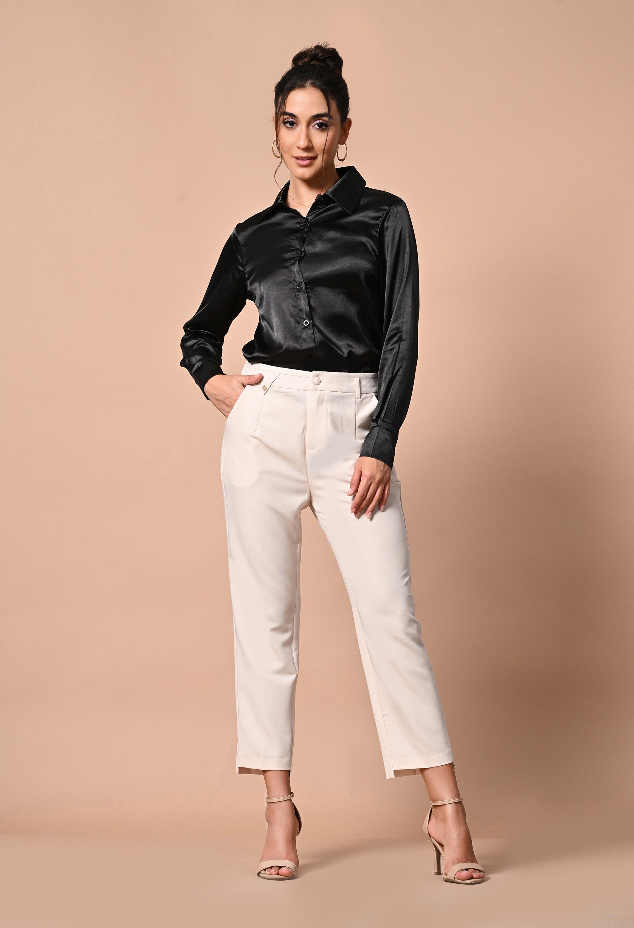 Pankh Lark Satin Party Wear Shirt