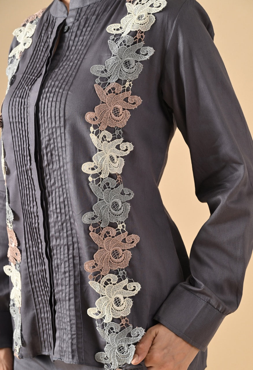Pankh Jensen Floral Lace Trim Vintage Flowers Coord Set