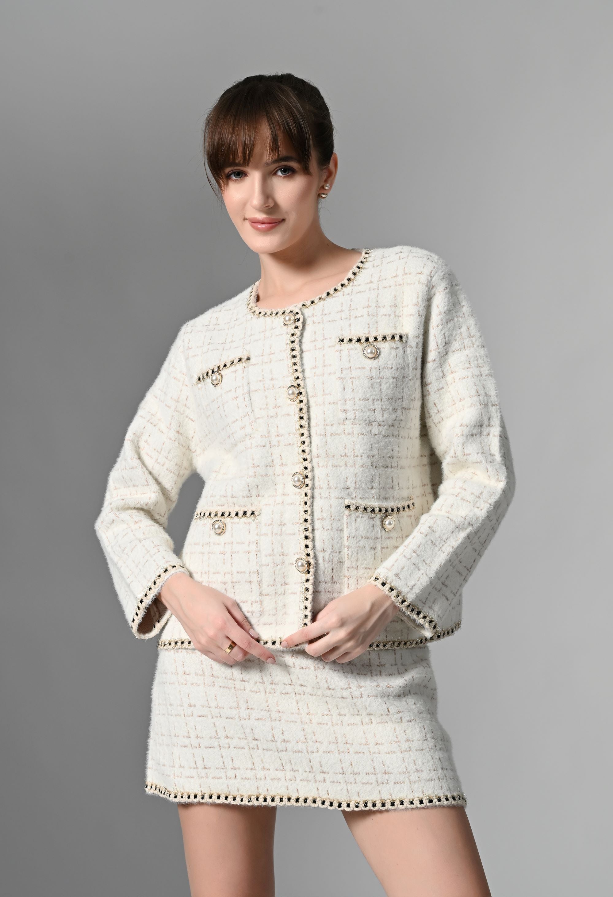 Pankh Jubilant Soft Wool Blazer & Skirt Set