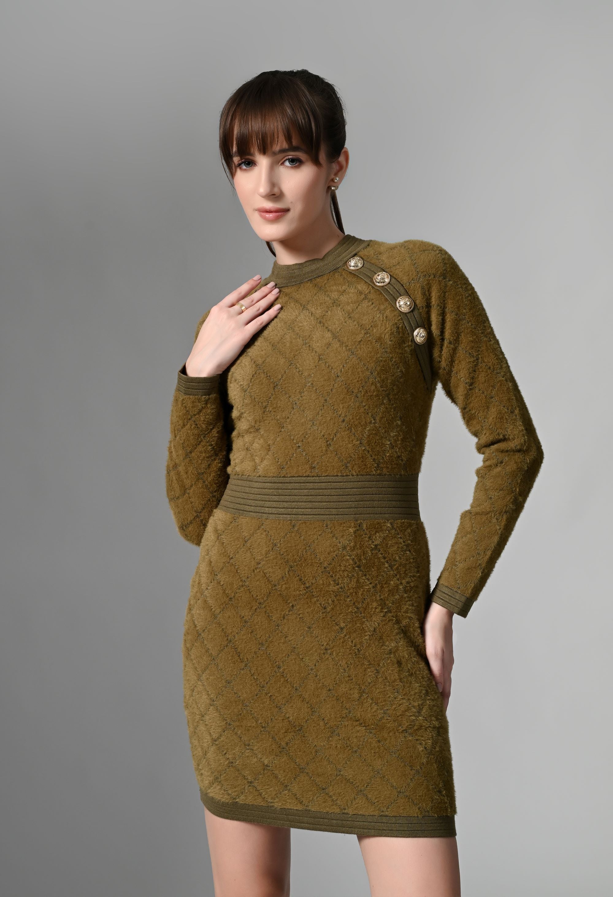 Pankh Risa Furry Bodycon Dress