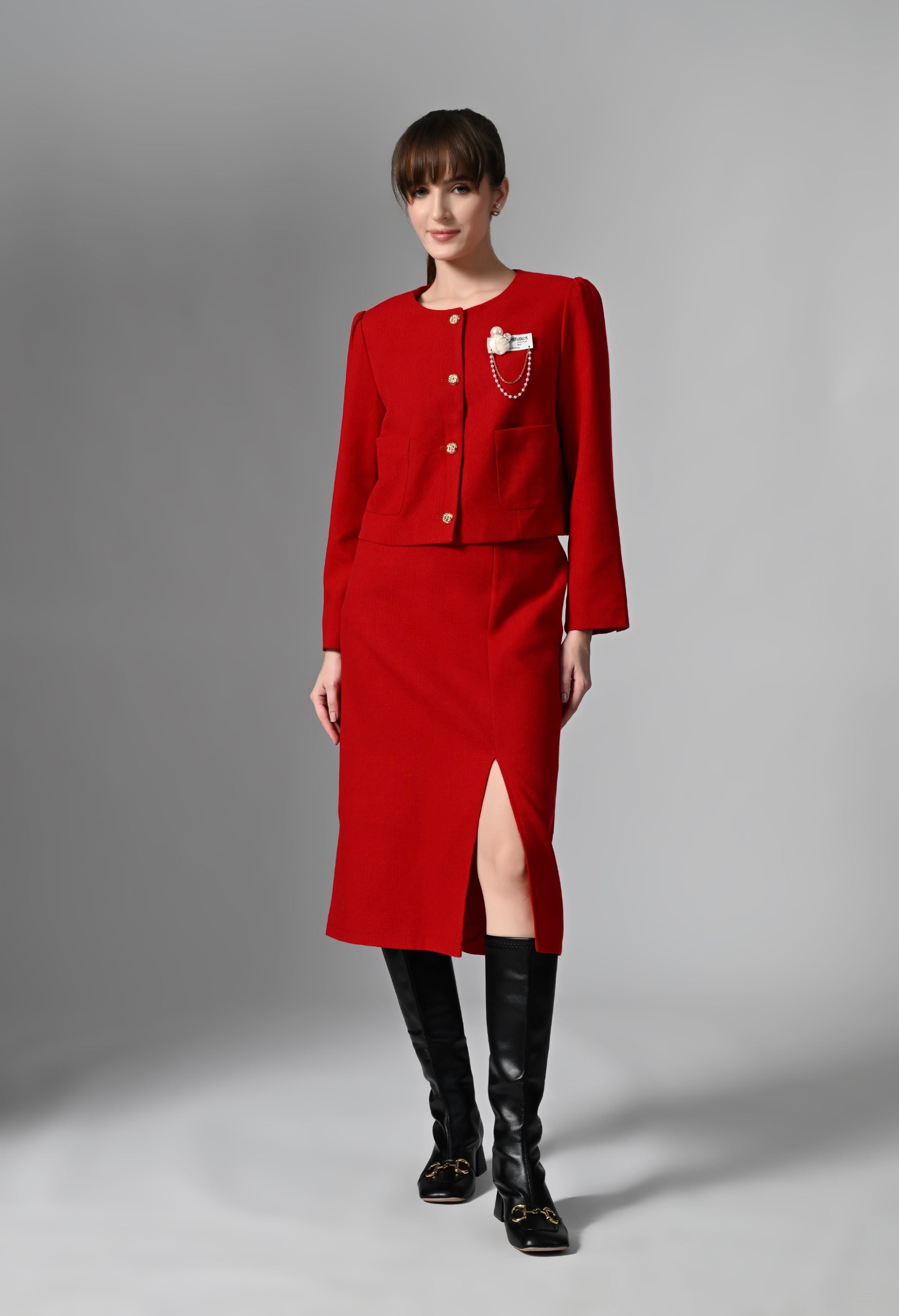 PANKH SPRY BLAZER AND SKIRT SET