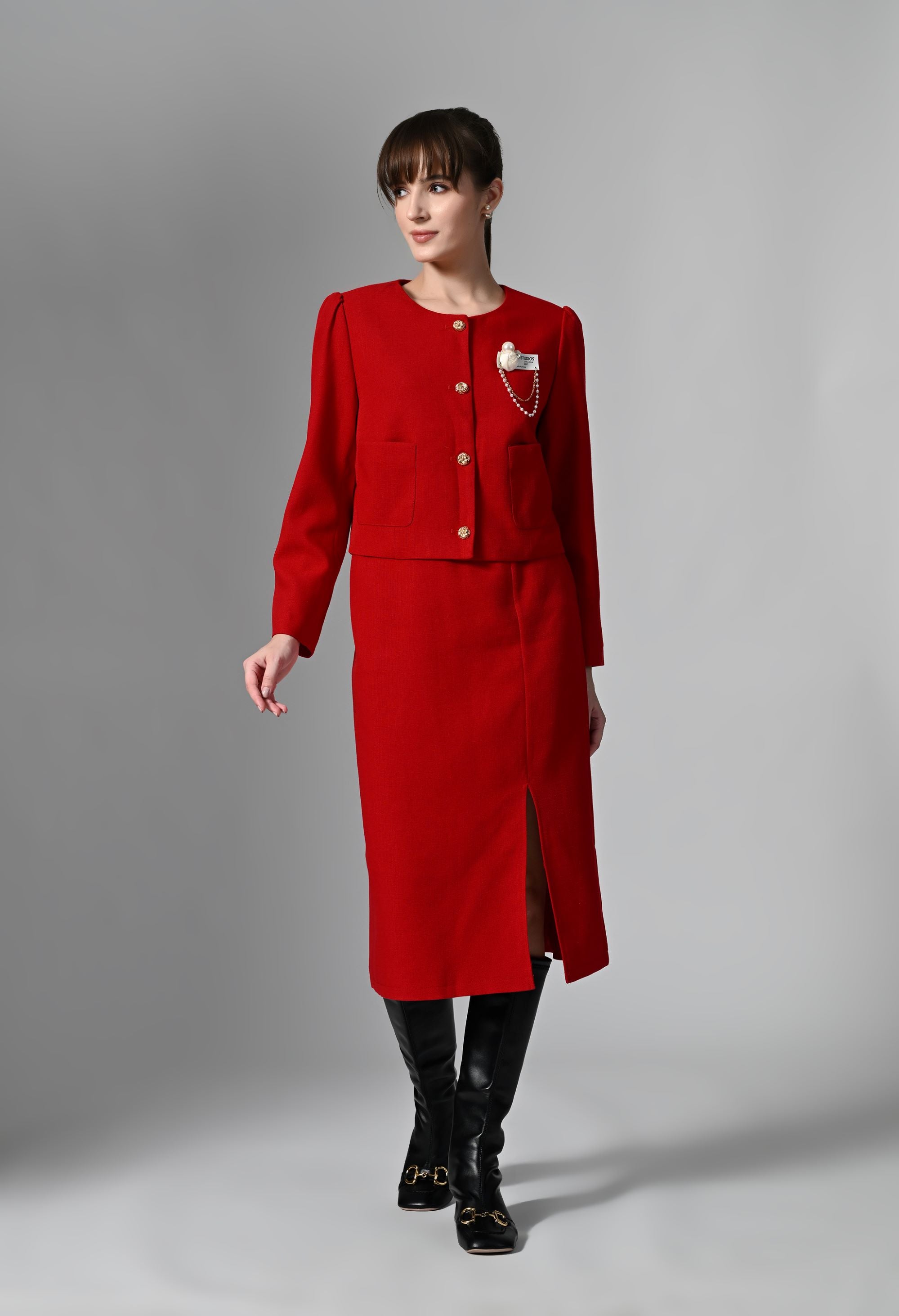 PANKH SPRY BLAZER AND SKIRT SET