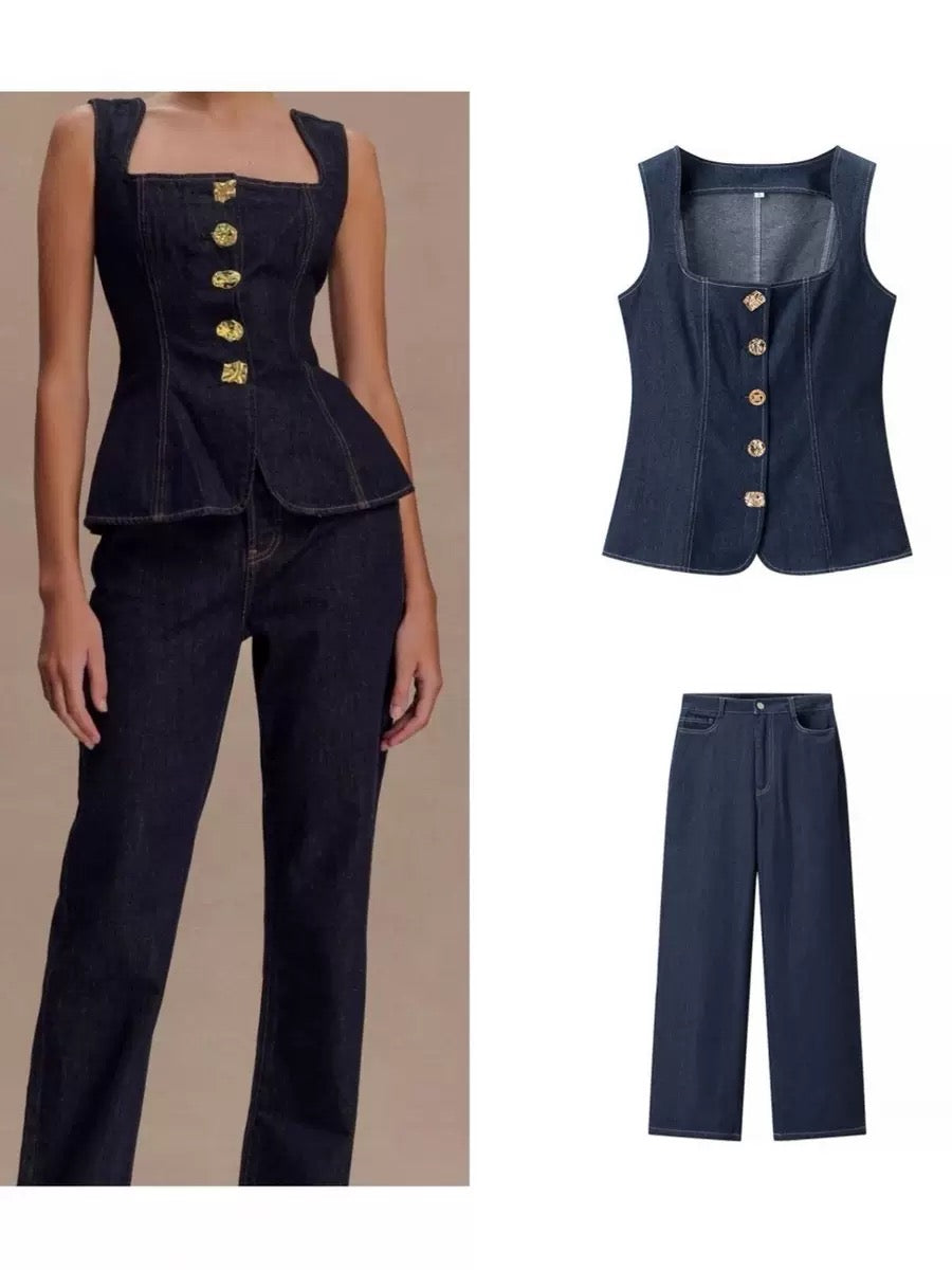 Pankh Dresdo Denim Jacket Top