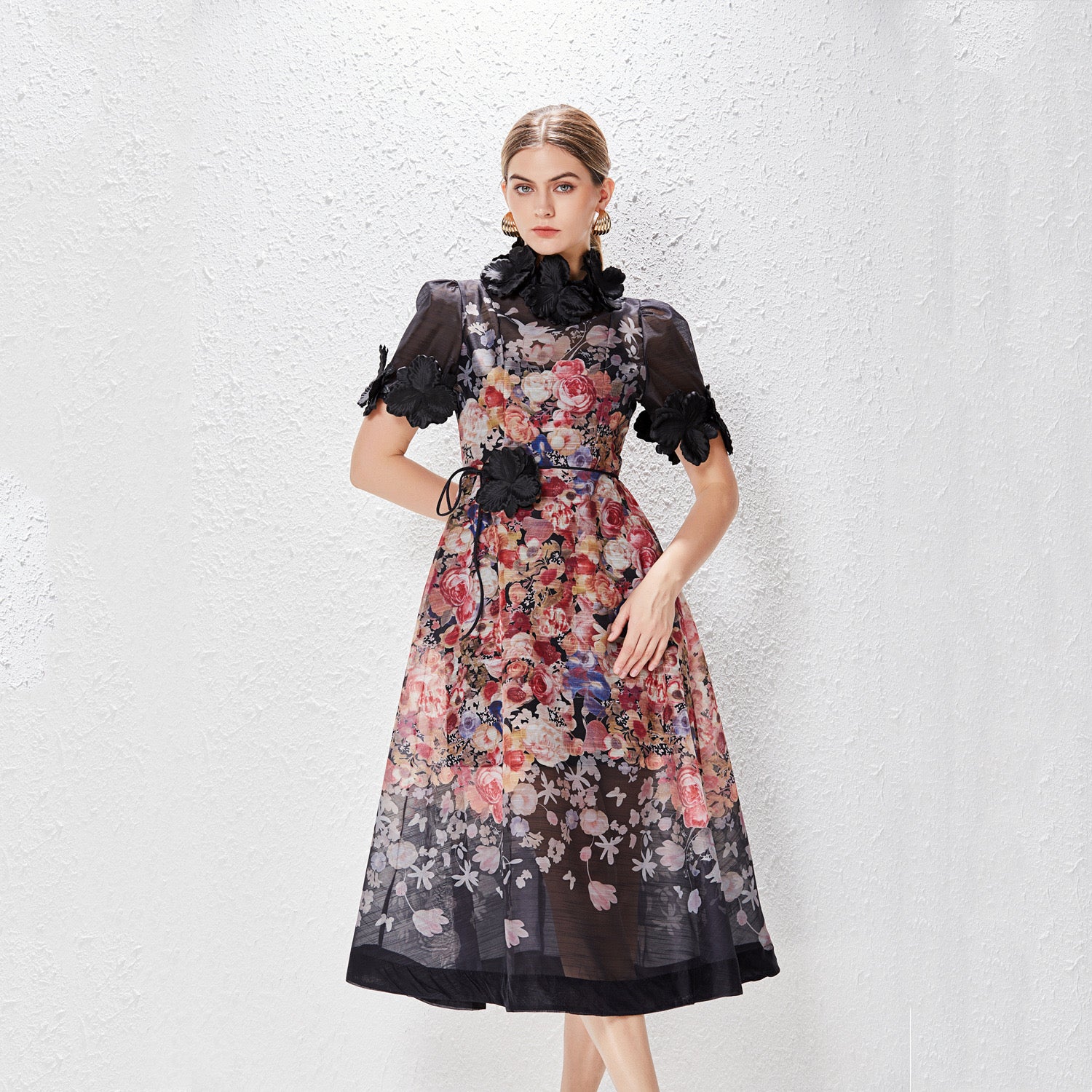 Pankh Milada Floral High Fashion Midi Dress