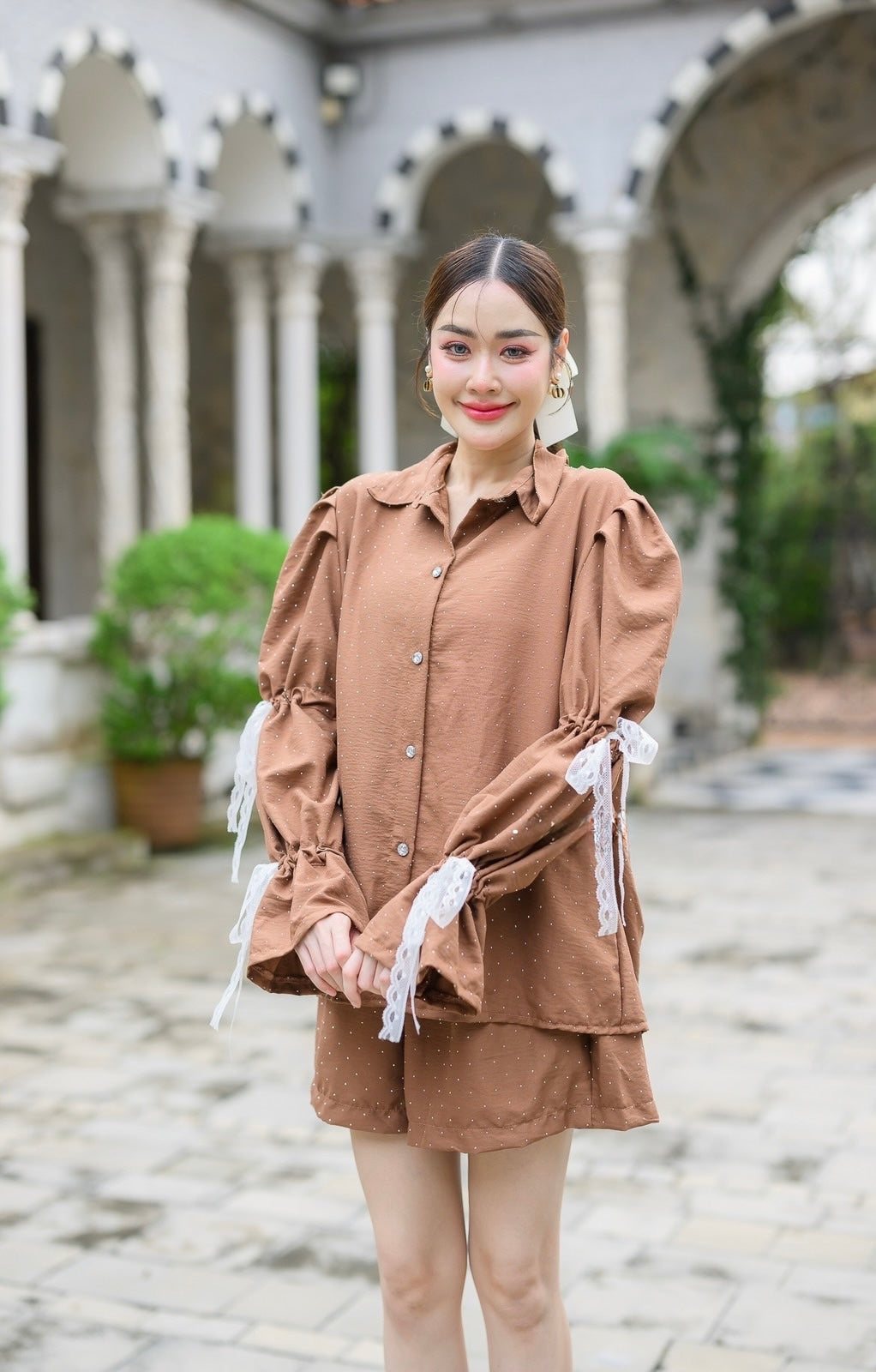Pankh Marina Stone Embellished Shirt And Short Set