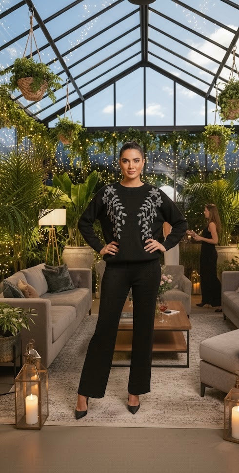 Pankh Crayon 3D Embroidered Woolen Coord Set