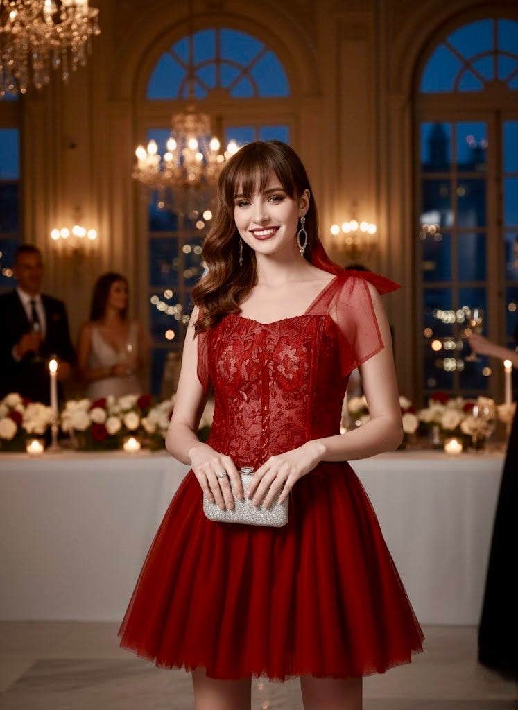 Pankh Hanel Chic Rugged Leather 3D Detailing Corset Fit Short Dress