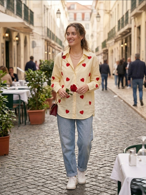 Pankh Hearts Cotton Shirt