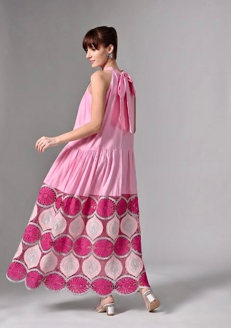 Pankh Himil Crochet and Cotton Maxi Dress